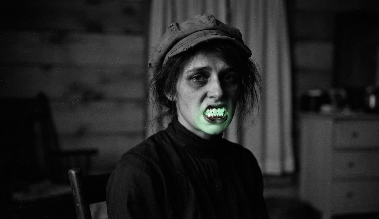 In the 1920s in New Jersey, USA, there was a factory called the US Radium Company.

They hired young women to paint watch dials. The watches had to glow in the dark for soldiers.

To paint tiny numbers, the boss told them: "Point your brush with your lips to get it sharp."

So every day, 100+ girls licked radioactive paint. Radium.

Why they looked strange:
After 2-3 years, their teeth started falling out. Their jaws turned soft and crumbled. Some glowed in the dark at night. Their faces swelled and their skin turned greenish.

Doctors didn’t know what was happening at first. They called it "Radium Jaw".

The true part:
5 of those "Radium Girls" sued the company. They won. 
Because of them, we now have safety laws, lab coats, and gloves in factories.

So today, nobody has green glowing teeth from paint... but it happened. All because they wanted a $10/week job.

© Elizabeth F. Aji